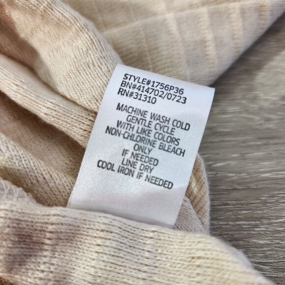 Fortune & Ivy Off White Long Sleeve Mock Neck Knit Top Women's Size L - Picture 13 of 13